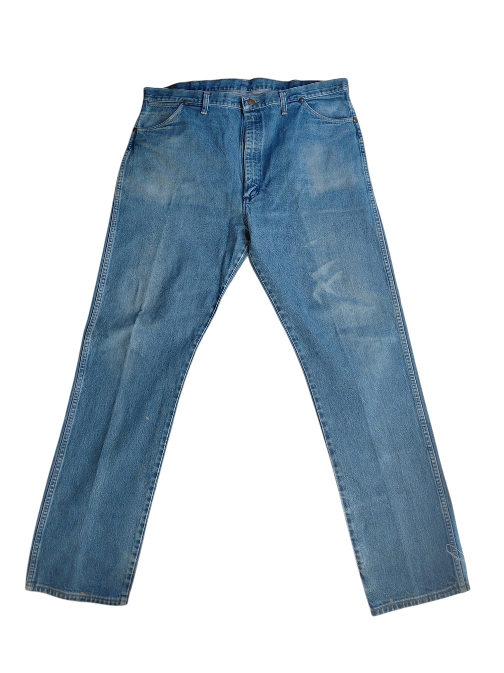 Vintage Wrangler Cowboy Cut Jeans 1970s USA Made Vertical Fly Tag Boot Zipper - Picture 5 of 16